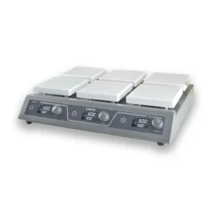 EVO-HS1M6-Multi-Hotplate-Stirrer-with-6-Plates-and-Advanced-Digital-Controls